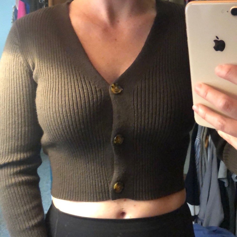 Garage Crop Knit Cardigan